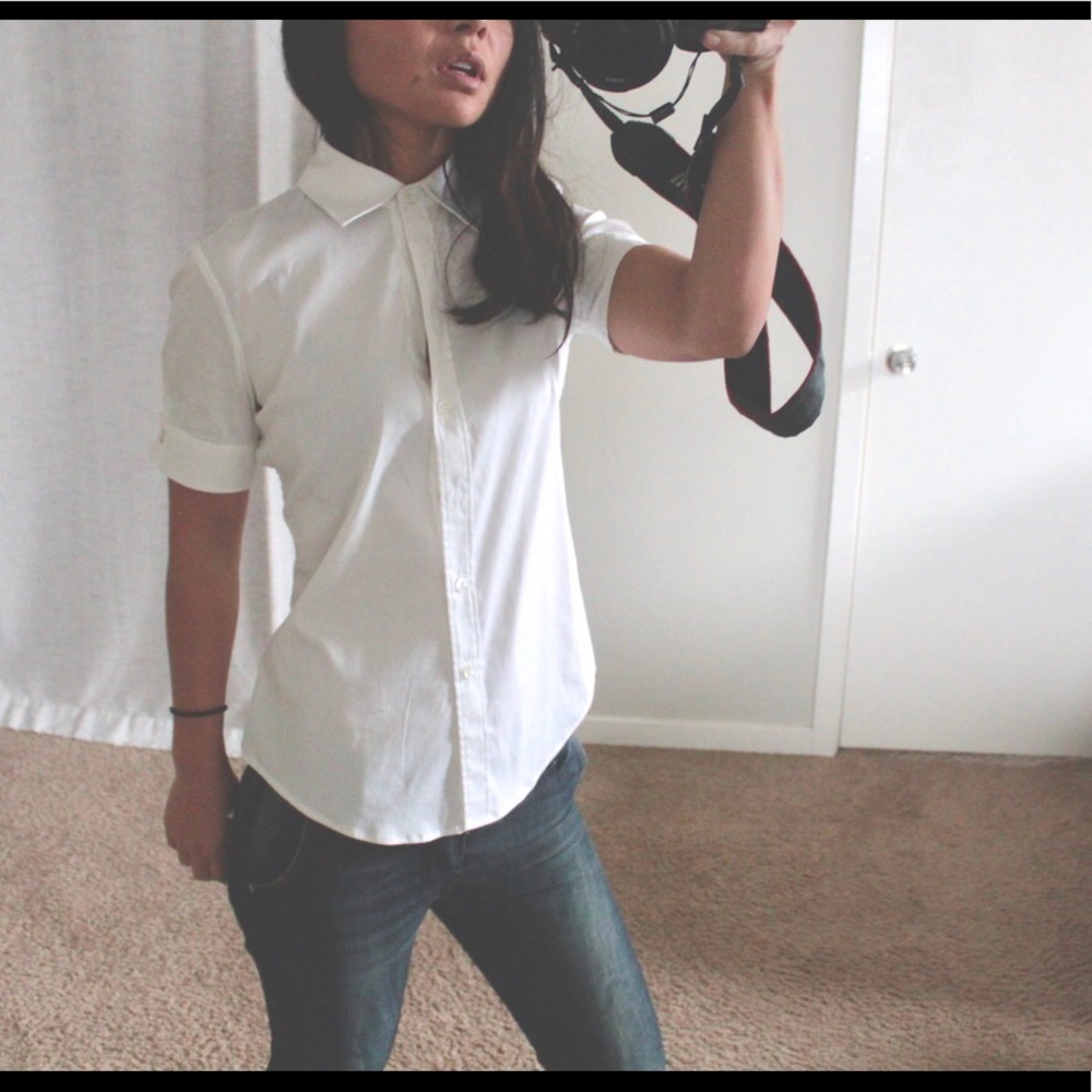 THEORY white button down shirt (NWT)